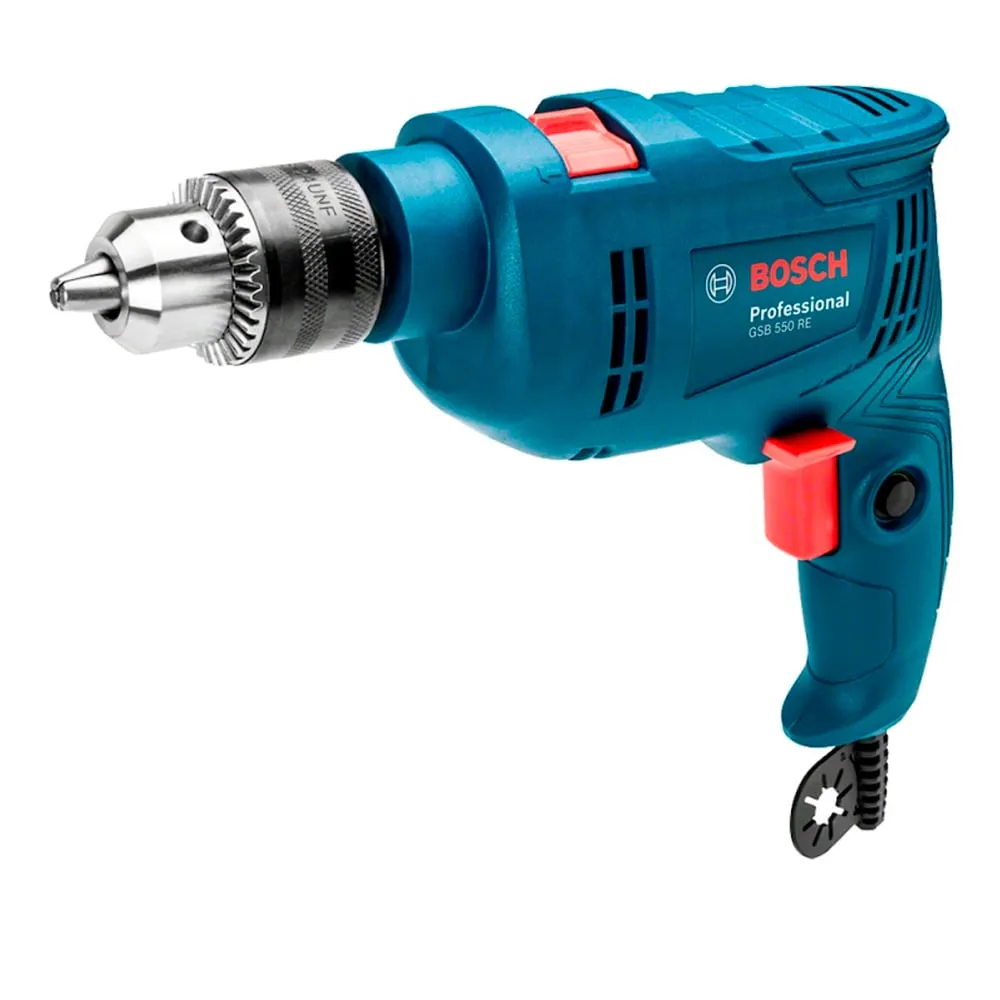 Taladro Percutor Bosch GSB 550 RE 550w + 34 Accesorios
