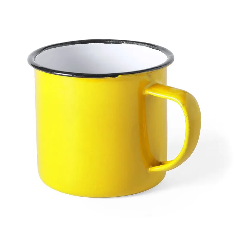 Taza metálica con logo de 380 ml Wilem