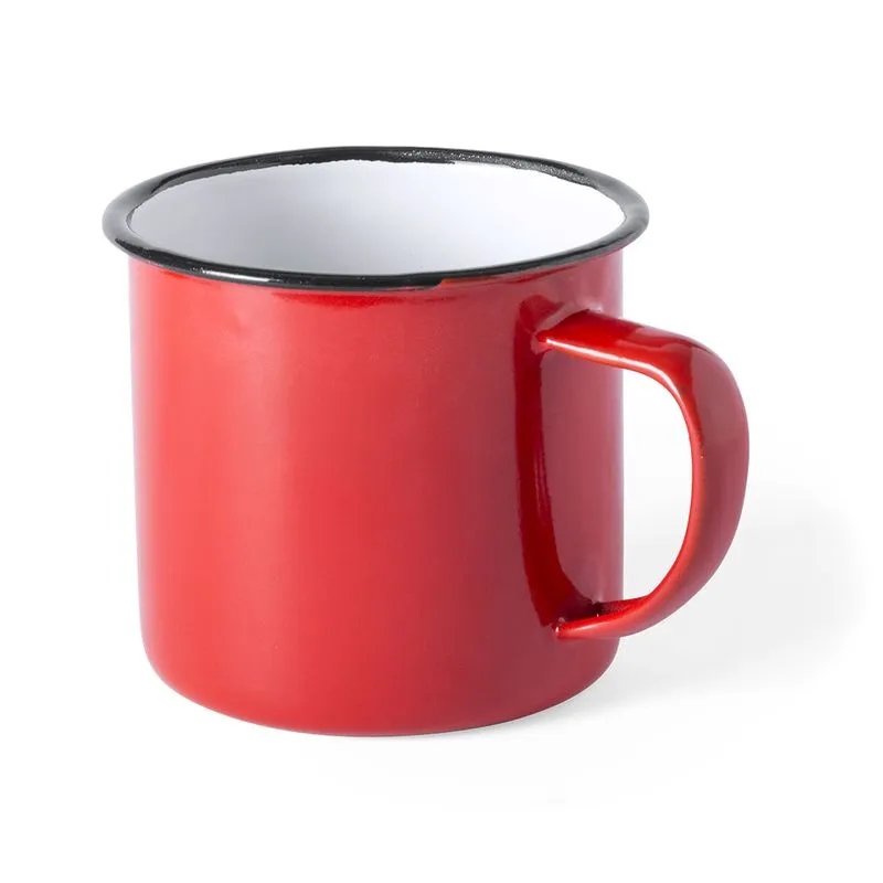 Taza metálica con logo de 380 ml Wilem