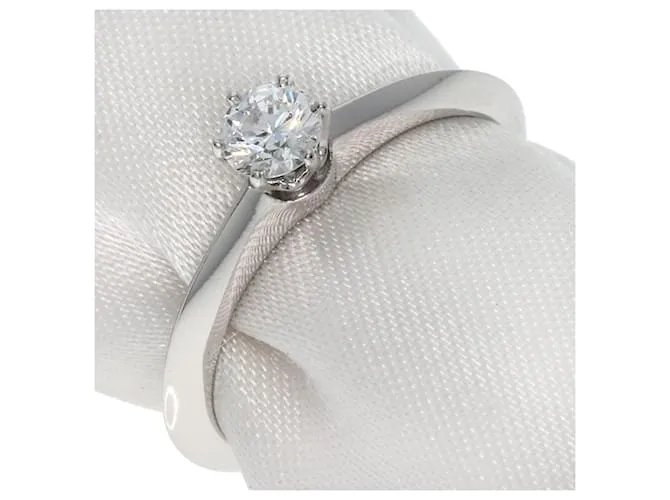 Tiffany & Co Anillo de diamante Tiffany Solitaire con borde afilado 