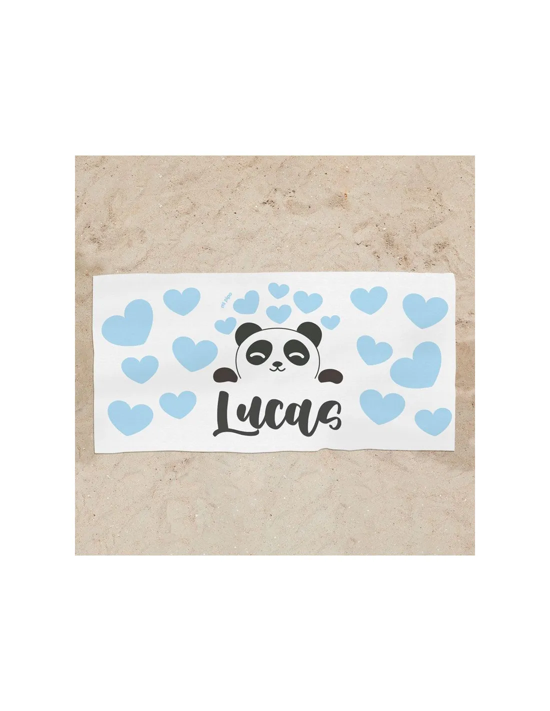 Toalla de baño Premium Panda Azul Personalizada de Mi Pipo