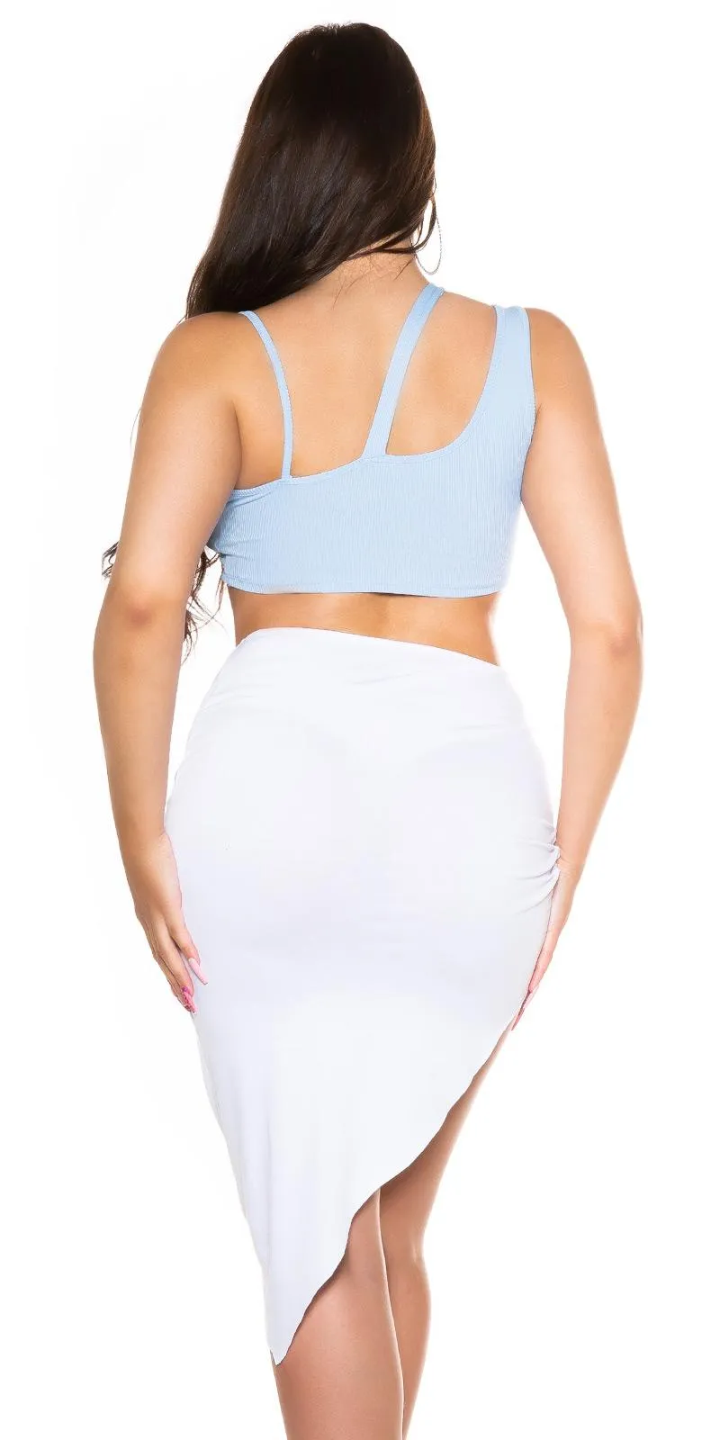 Top bustier azul 