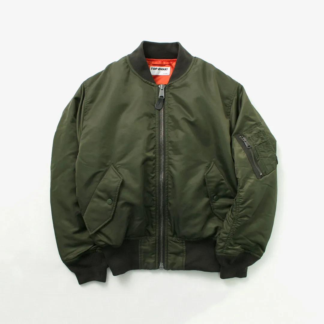 TOP CAKI / MA1 CHAQUETA DE VUELO DE NYLON
