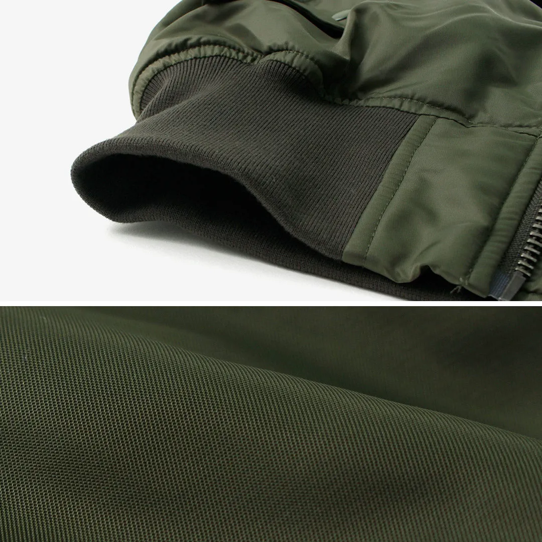 TOP CAKI / MA1 CHAQUETA DE VUELO DE NYLON