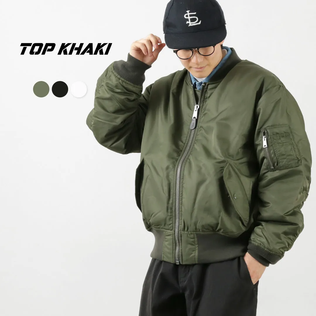 TOP CAKI / MA1 CHAQUETA DE VUELO DE NYLON