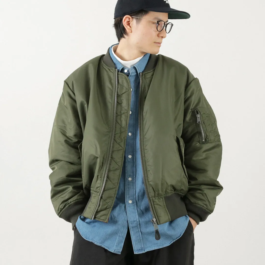 TOP CAKI / MA1 CHAQUETA DE VUELO DE NYLON