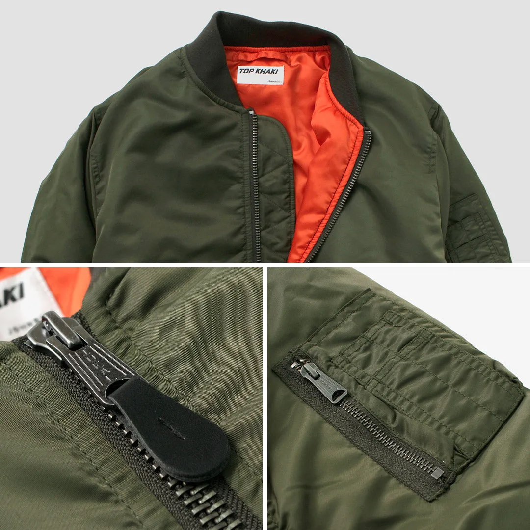 TOP CAKI / MA1 CHAQUETA DE VUELO DE NYLON