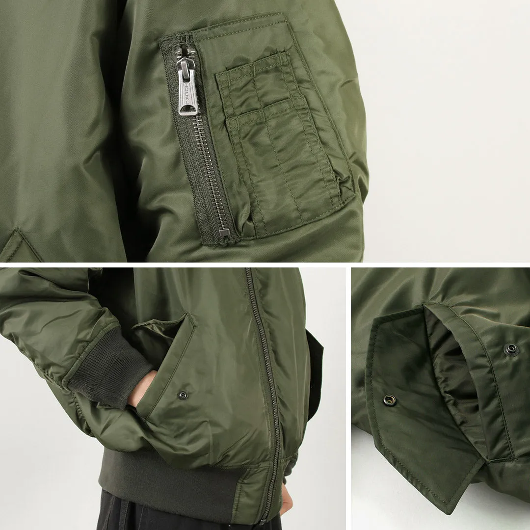 TOP CAKI / MA1 CHAQUETA DE VUELO DE NYLON