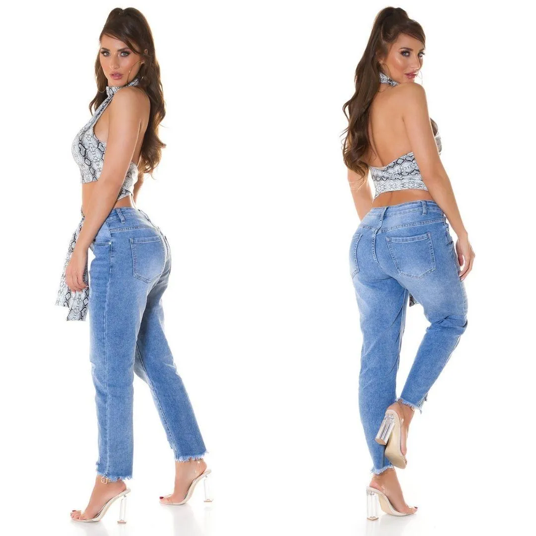 Top sin mangas Serpiente print Blanco
