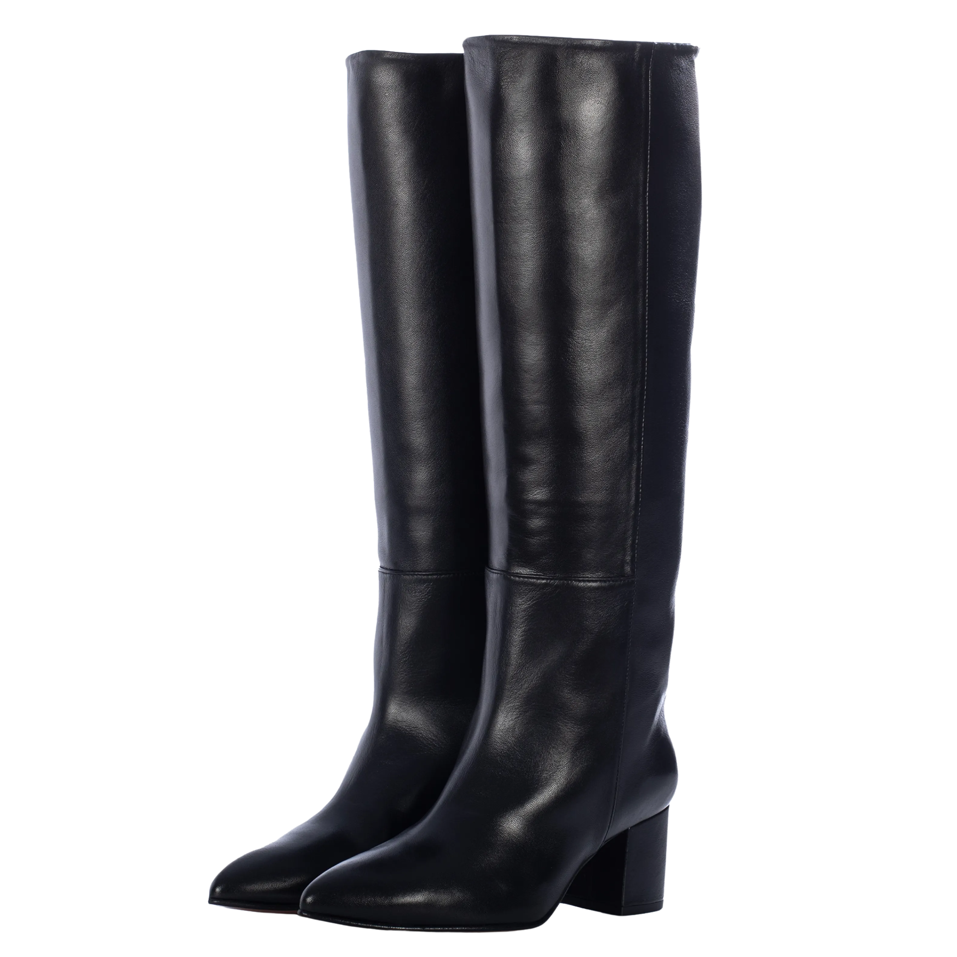 Toral Black Leather Tall Boots