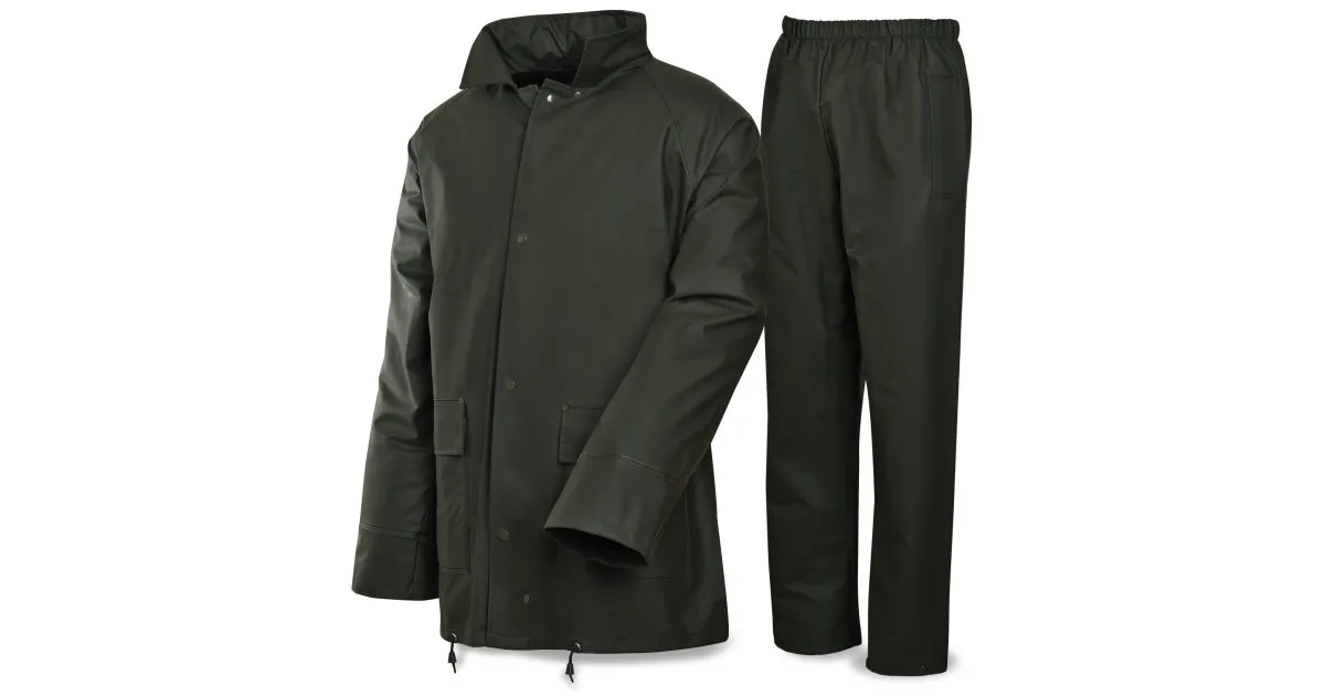 Traje de agua PU/PVC/PES verde 300 g.