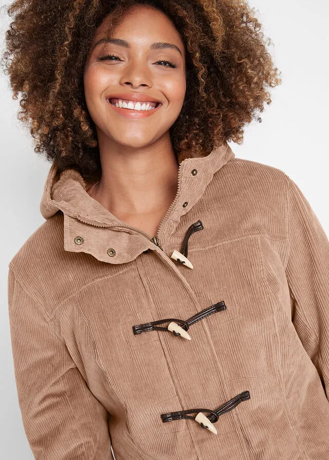 Trenca forrada de pana, longitud media Camel