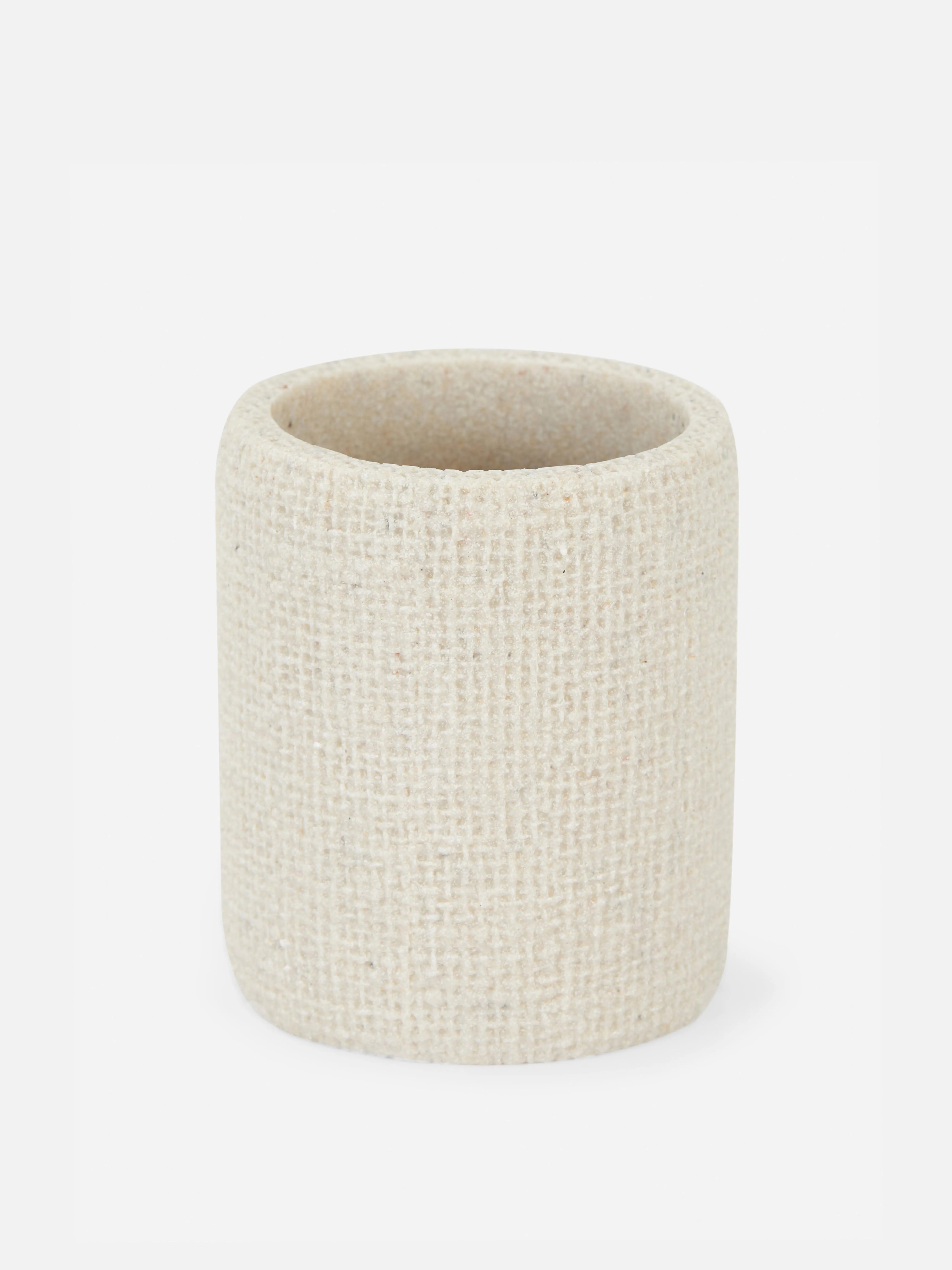 Vaso de piedra con textura
