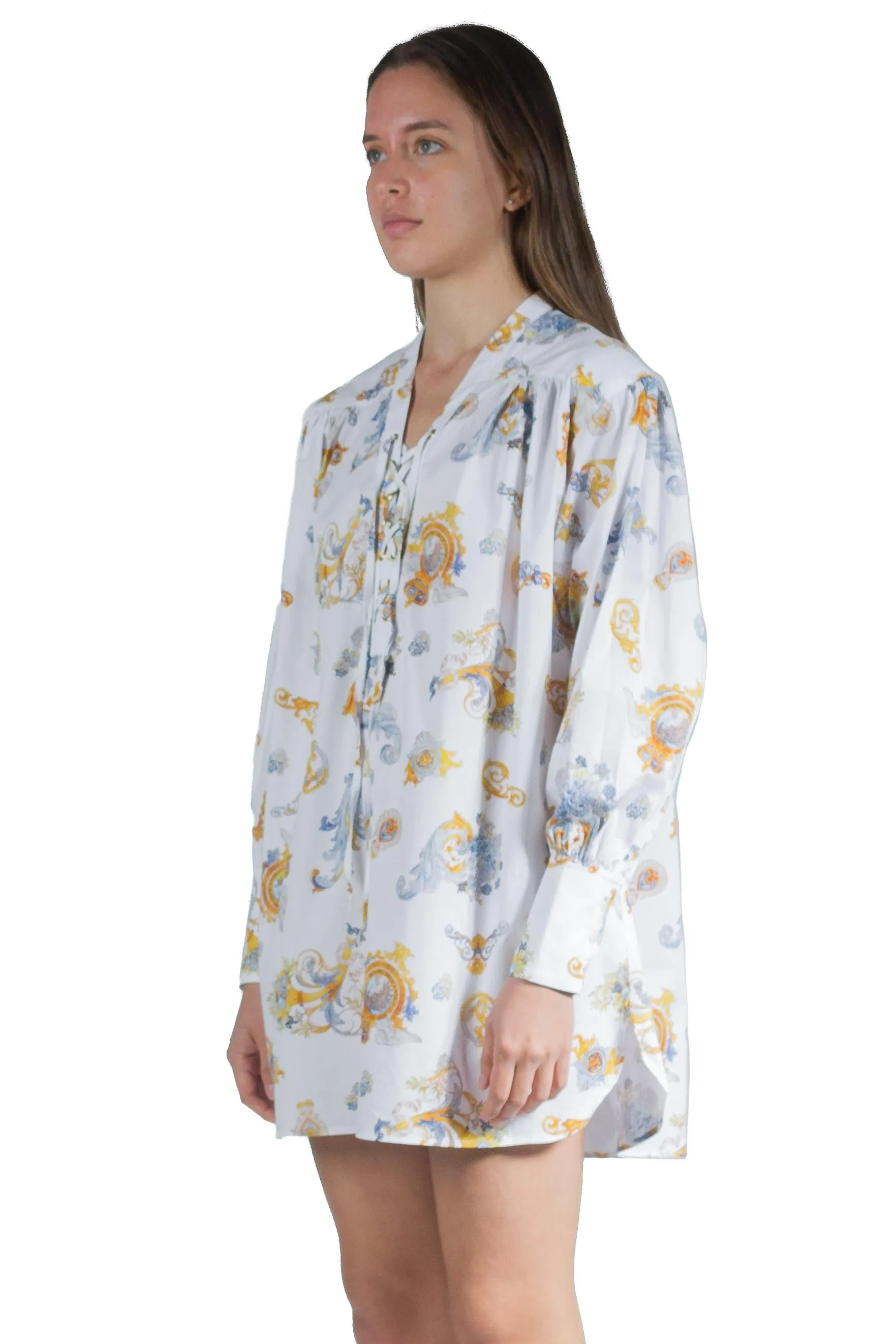 VERSACE JEANS COUTURE BAROQUE PPATTERNPRINT SHIRT