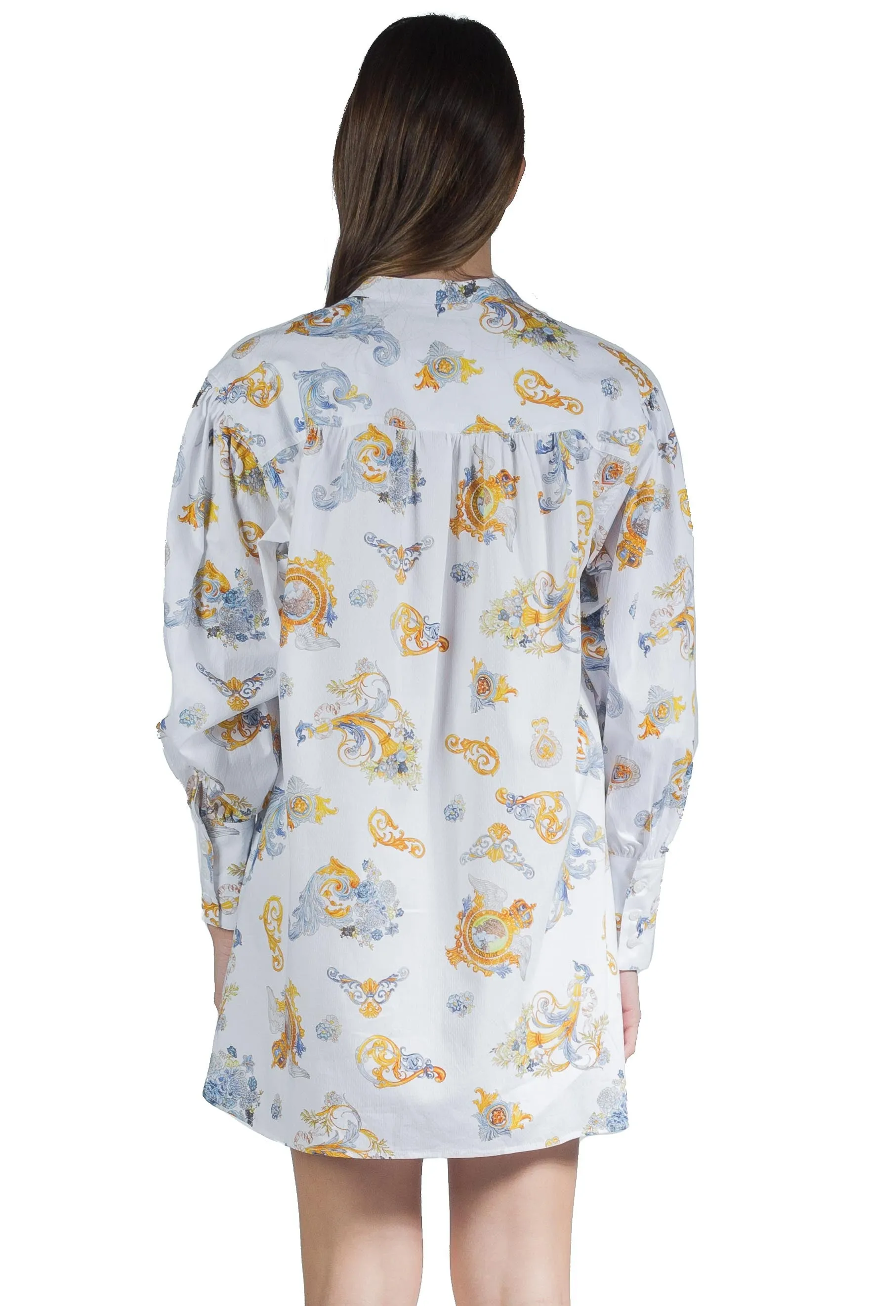 VERSACE JEANS COUTURE BAROQUE PPATTERNPRINT SHIRT