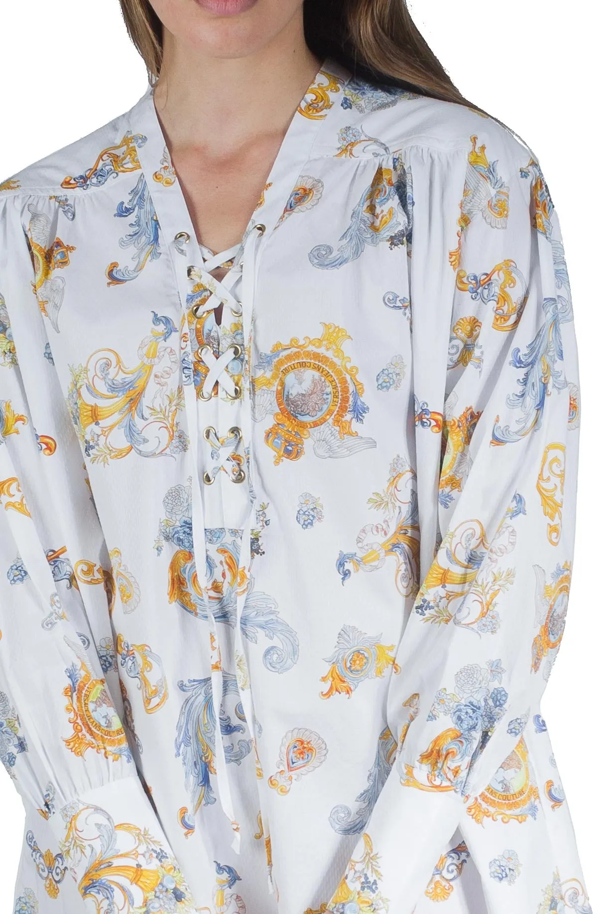 VERSACE JEANS COUTURE BAROQUE PPATTERNPRINT SHIRT