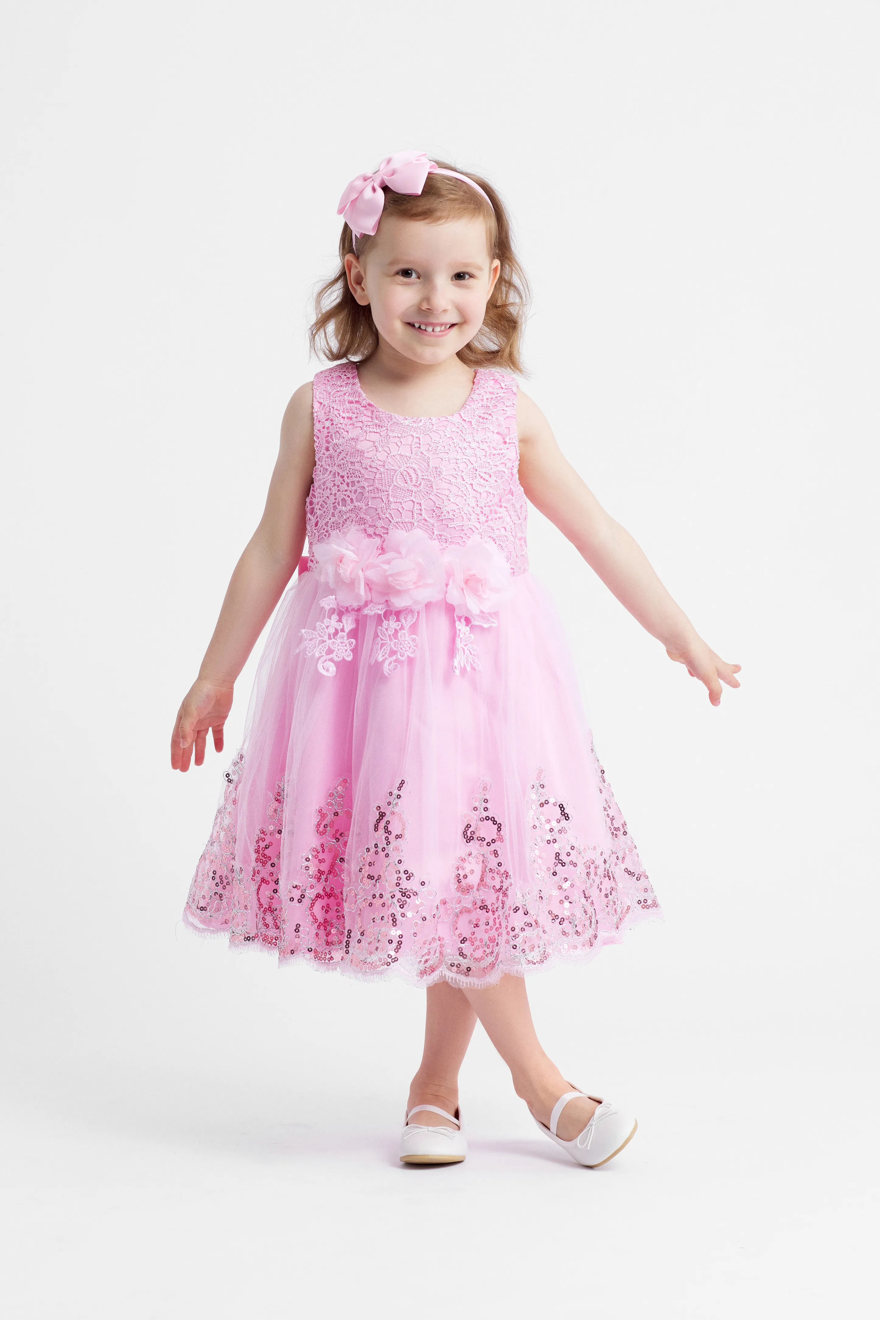 Vestido ceremonia niña Amy rosa