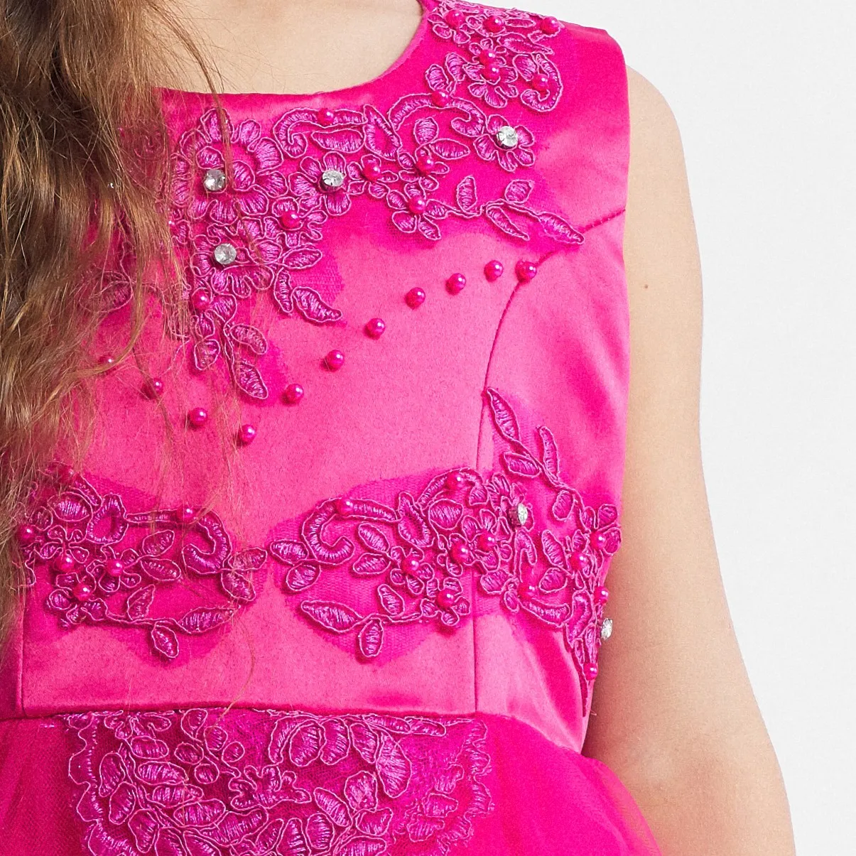Vestido ceremonia niña Fabienne fucsia