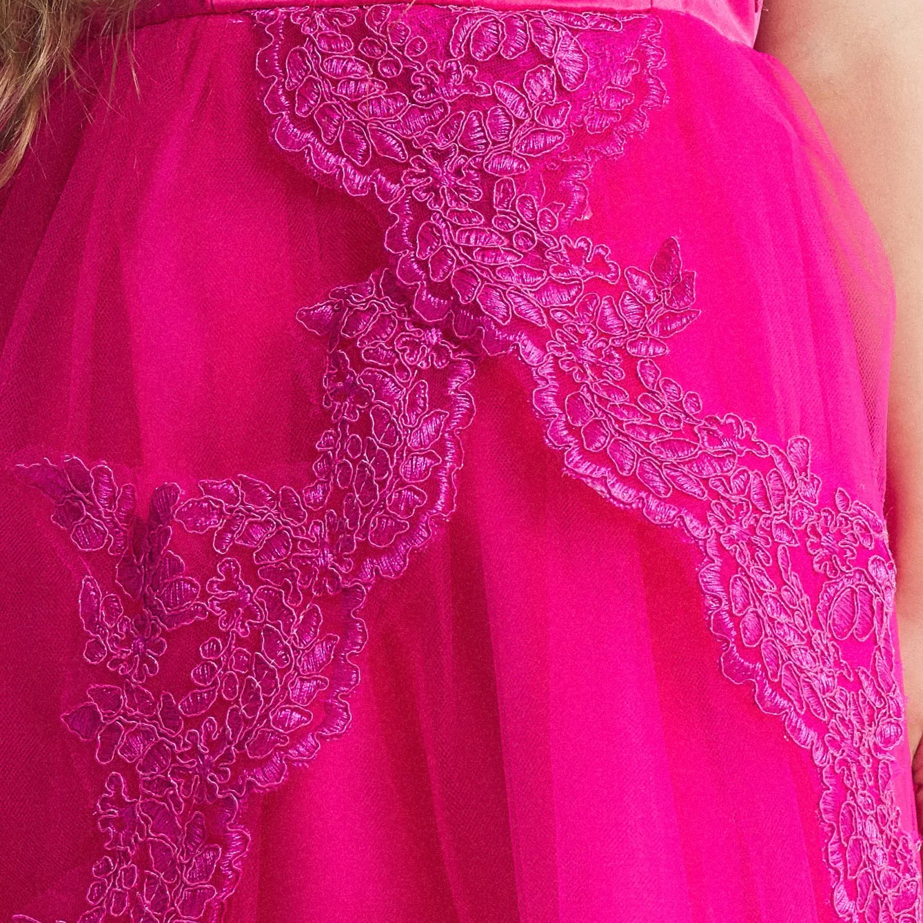 Vestido ceremonia niña Fabienne fucsia