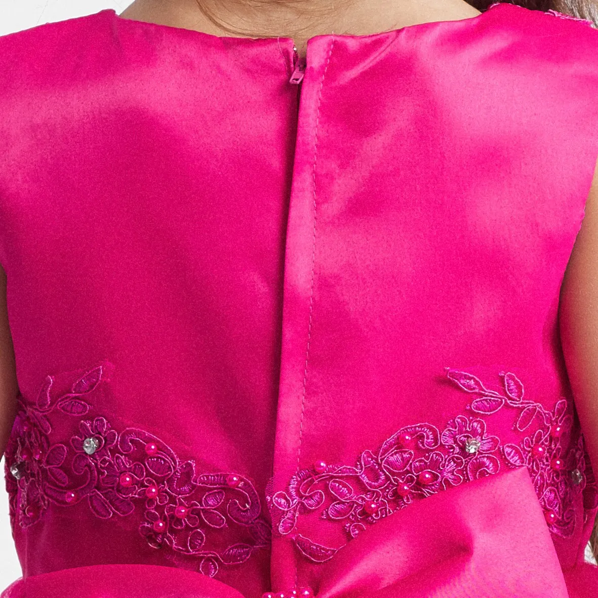 Vestido ceremonia niña Fabienne fucsia