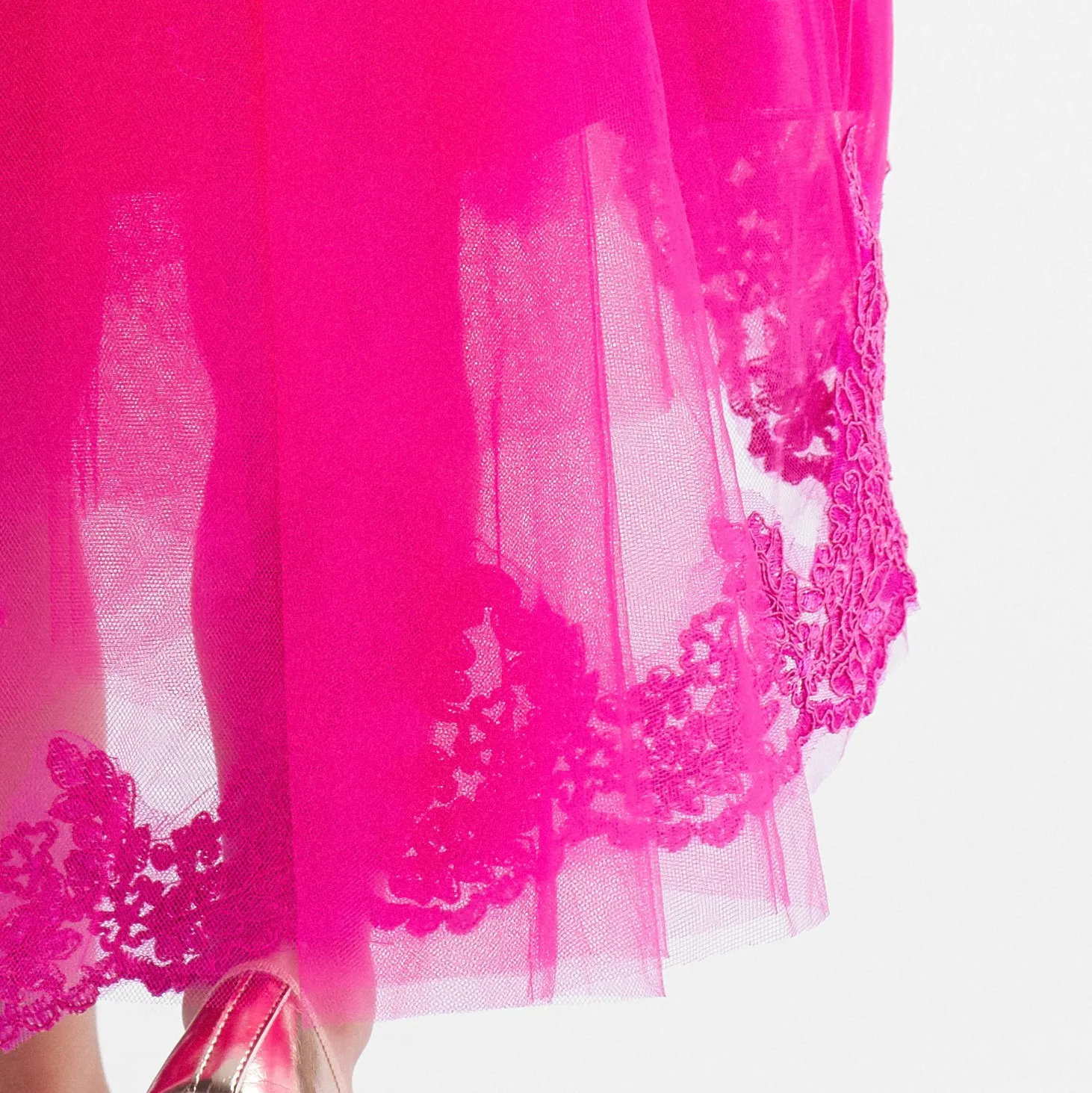 Vestido ceremonia niña Fabienne fucsia
