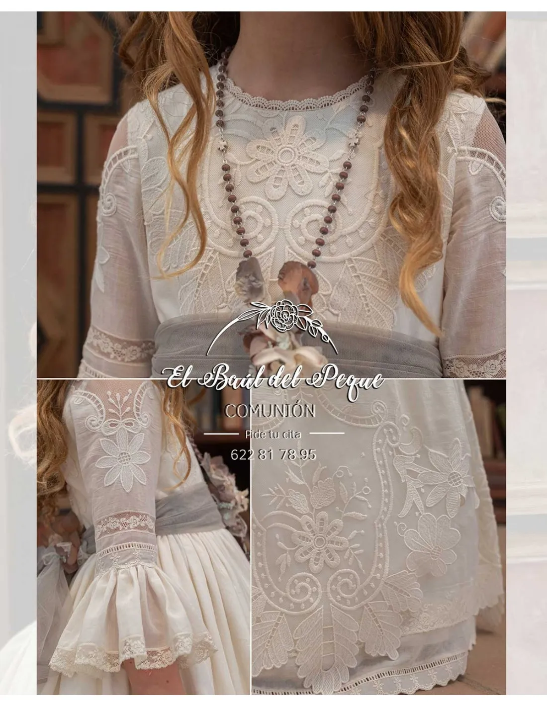 Vestido Comunión Manuela Macías 2024 Modelo Anais