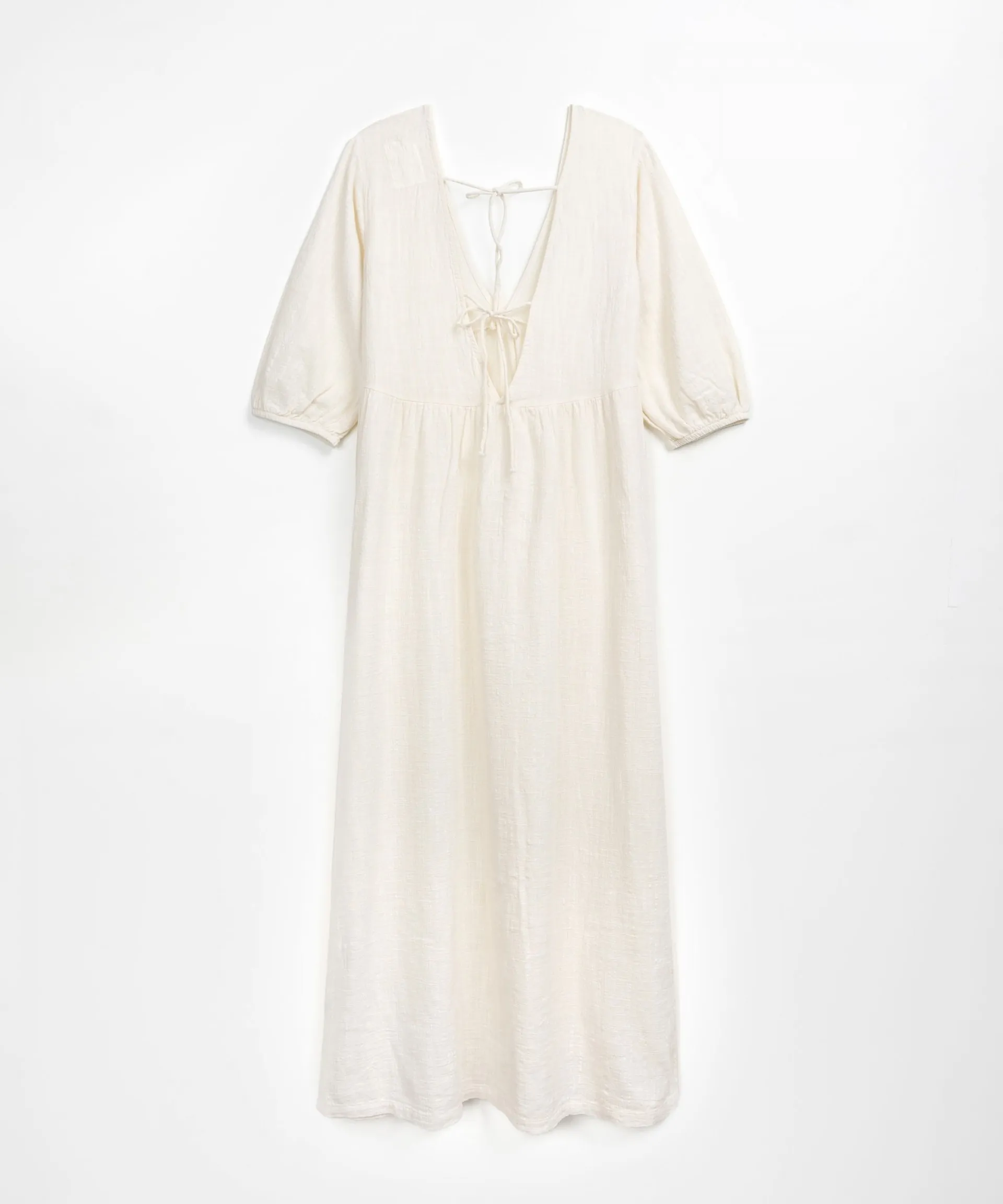 Vestido con escote delantero y trasero | Textile Art