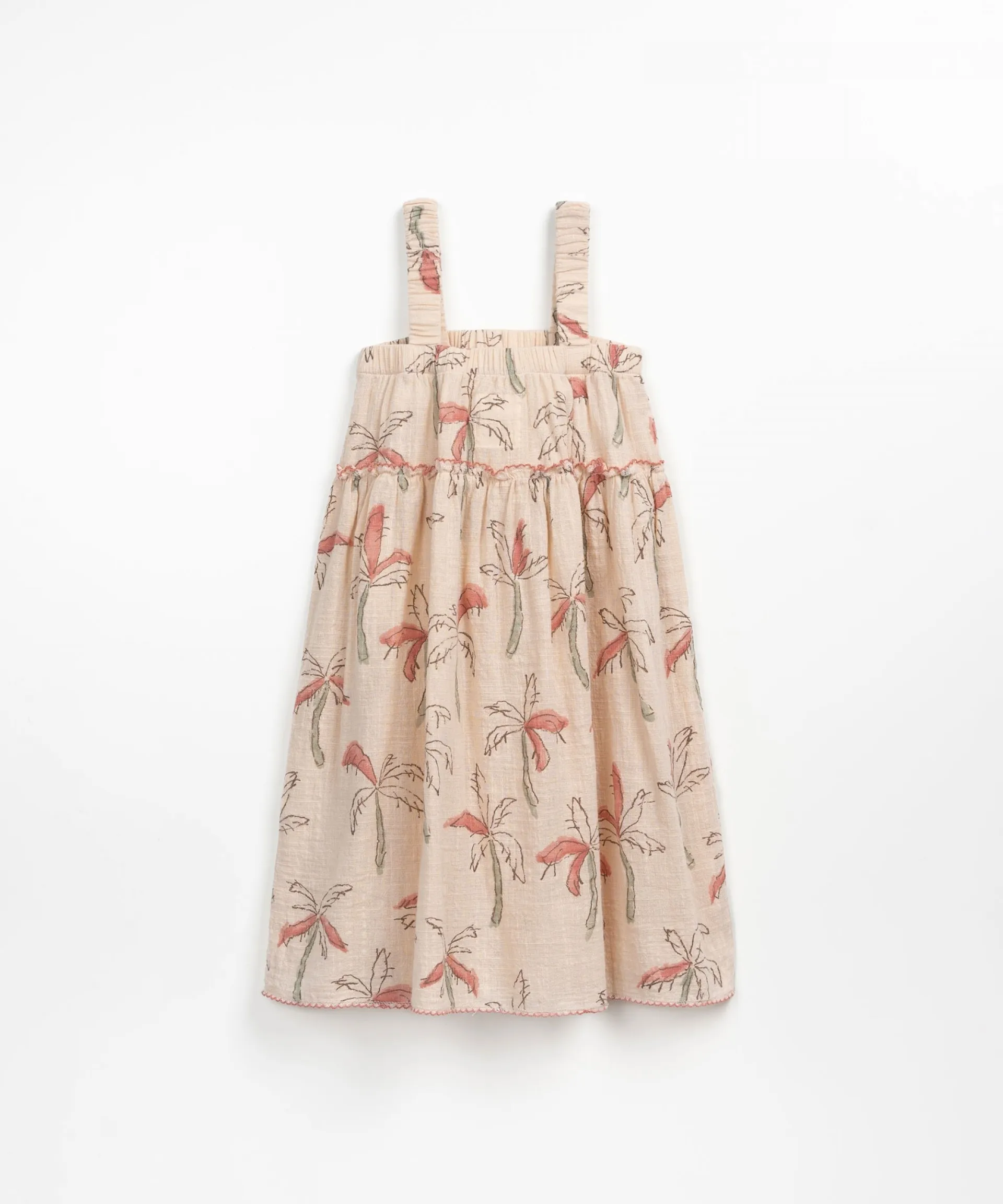 Vestido de algodón con estampado de palmeras | Textile Art