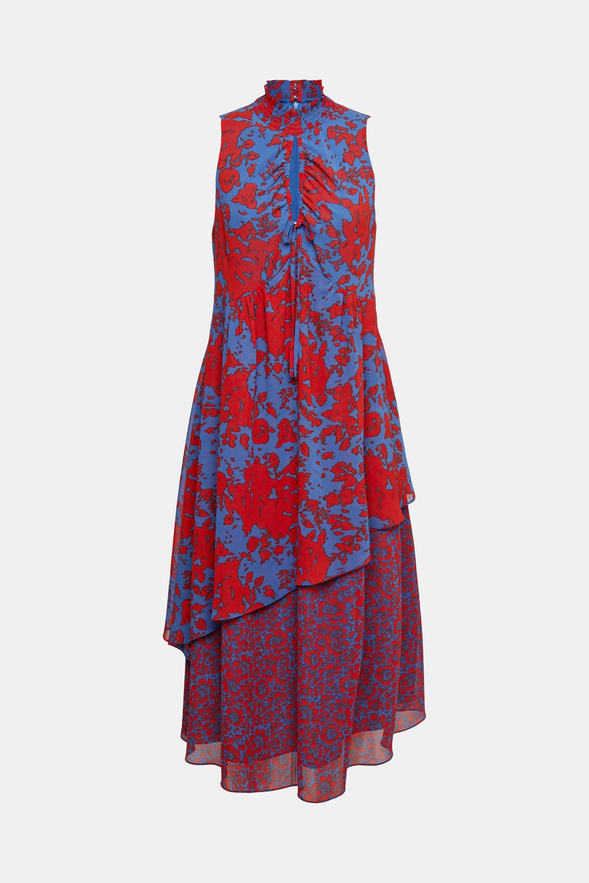 Vestido de gasa con capas