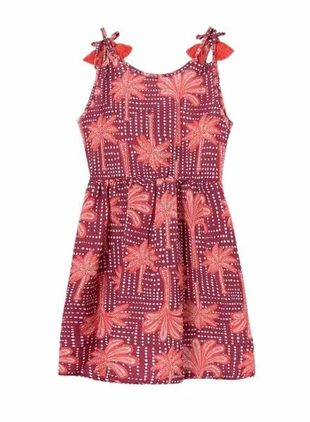 Vestido Mayoral Cruzado Estampado Tropical Niña