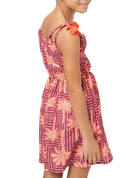 Vestido Mayoral Cruzado Estampado Tropical Niña