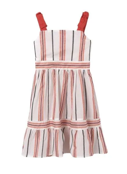 Vestido Mayoral Rayas Teja Para Niña