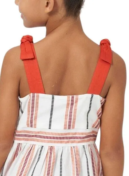 Vestido Mayoral Rayas Teja Para Niña