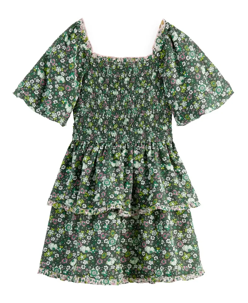 Vestido Niña SCOTCH & SODA Fruncido Verde