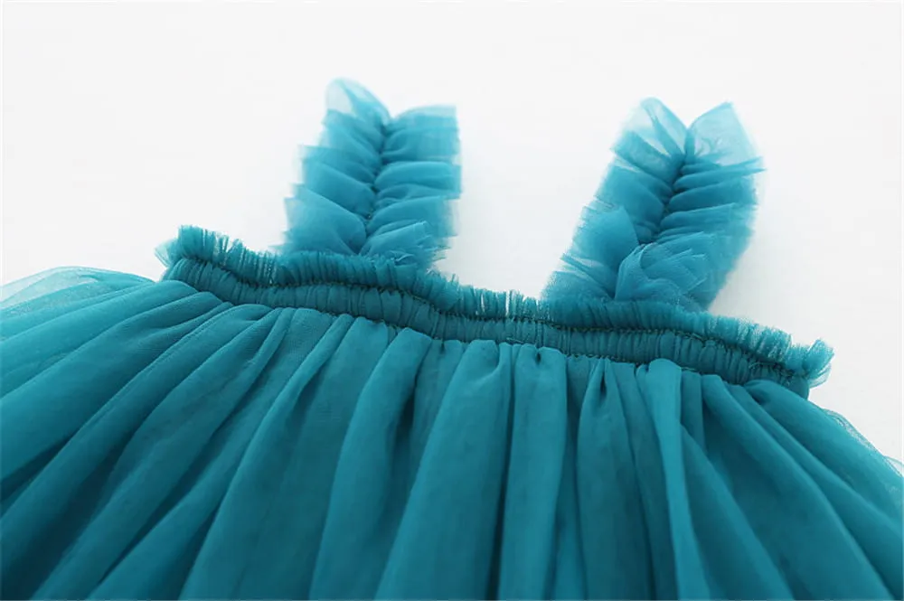 Vestido para niña Laura turquesa
