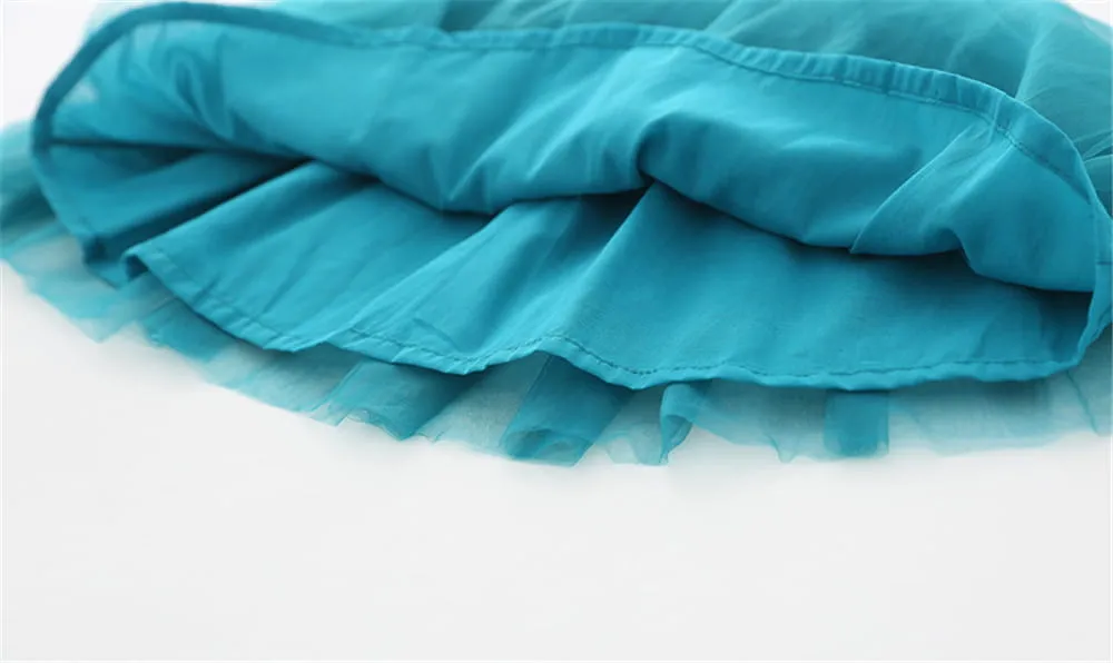 Vestido para niña Laura turquesa