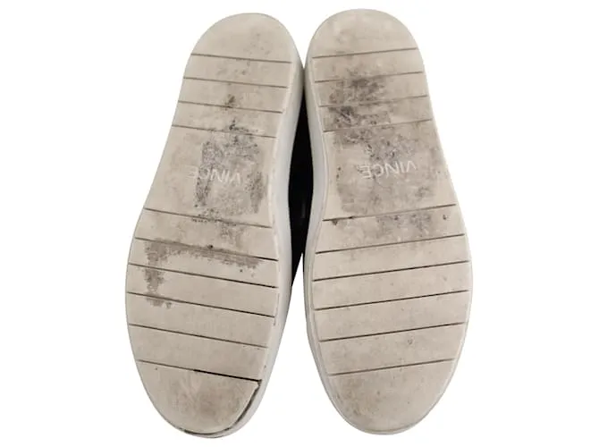 VINCE CONVENTRY ZAPATILLAS SLIPON KILTIE CON FLECOS EN CUERO NEGRO 
