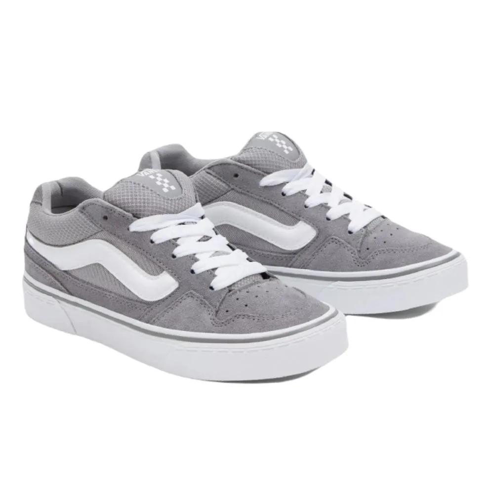 ZAPATILLAS VANS CALDRONE GRIS SUME BLANCO SUEDE MESH DRIZZLE
