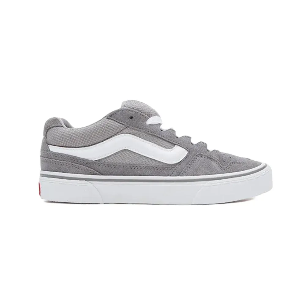ZAPATILLAS VANS CALDRONE GRIS SUME BLANCO SUEDE MESH DRIZZLE