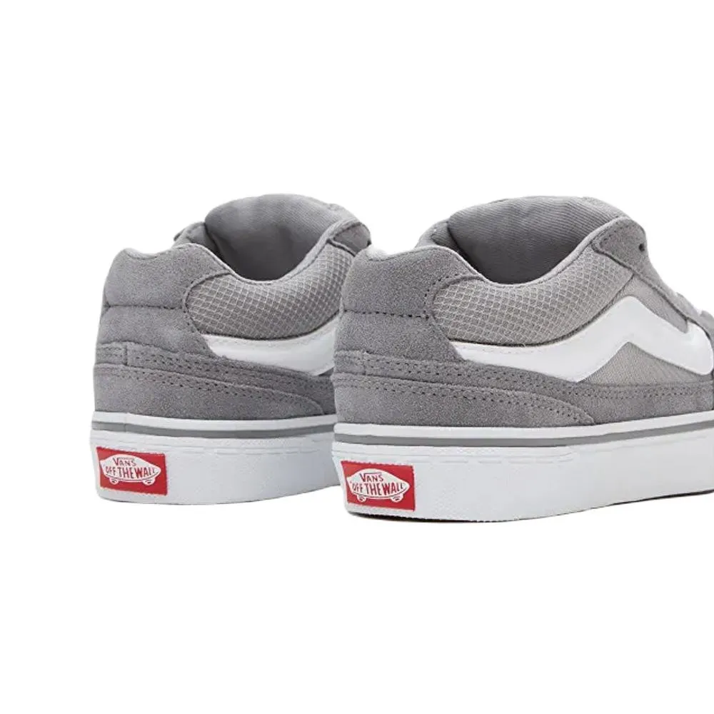 ZAPATILLAS VANS CALDRONE GRIS SUME BLANCO SUEDE MESH DRIZZLE