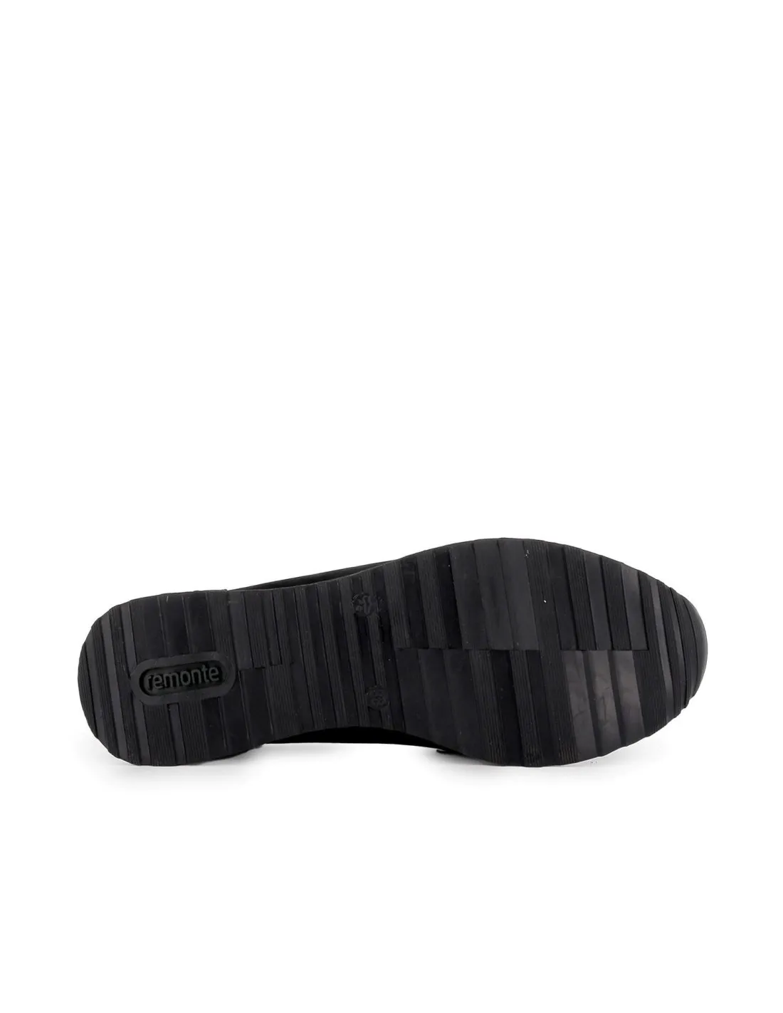 Zapato mocasín piel nobuck  mujer negro Remonte