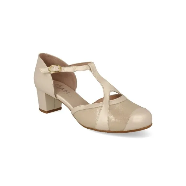ZAPATOS BEIGE MUJER COMODO MOD. LEYA