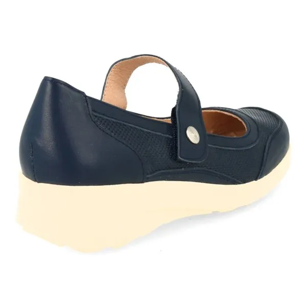 ZAPATOS MERCEDITAS MUJER PIEL MOD. GHANA MARINO