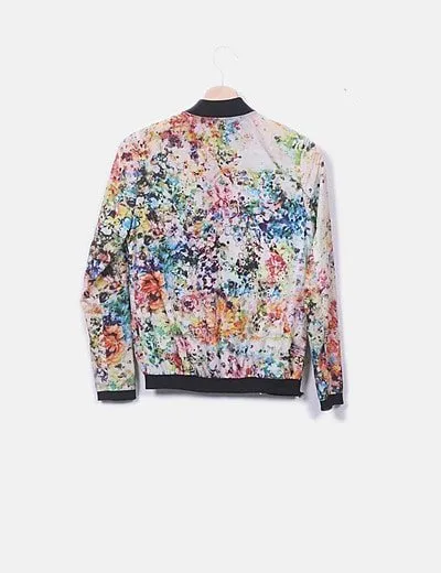 Zara Bomber de gasa estampada